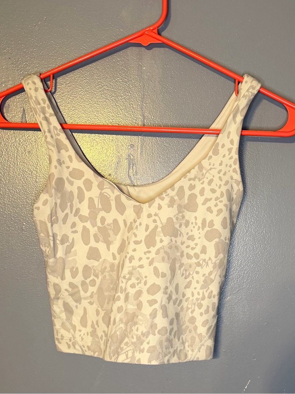 Lululemon Align Tank Top – Light Ivory Animal Print – Size 0
